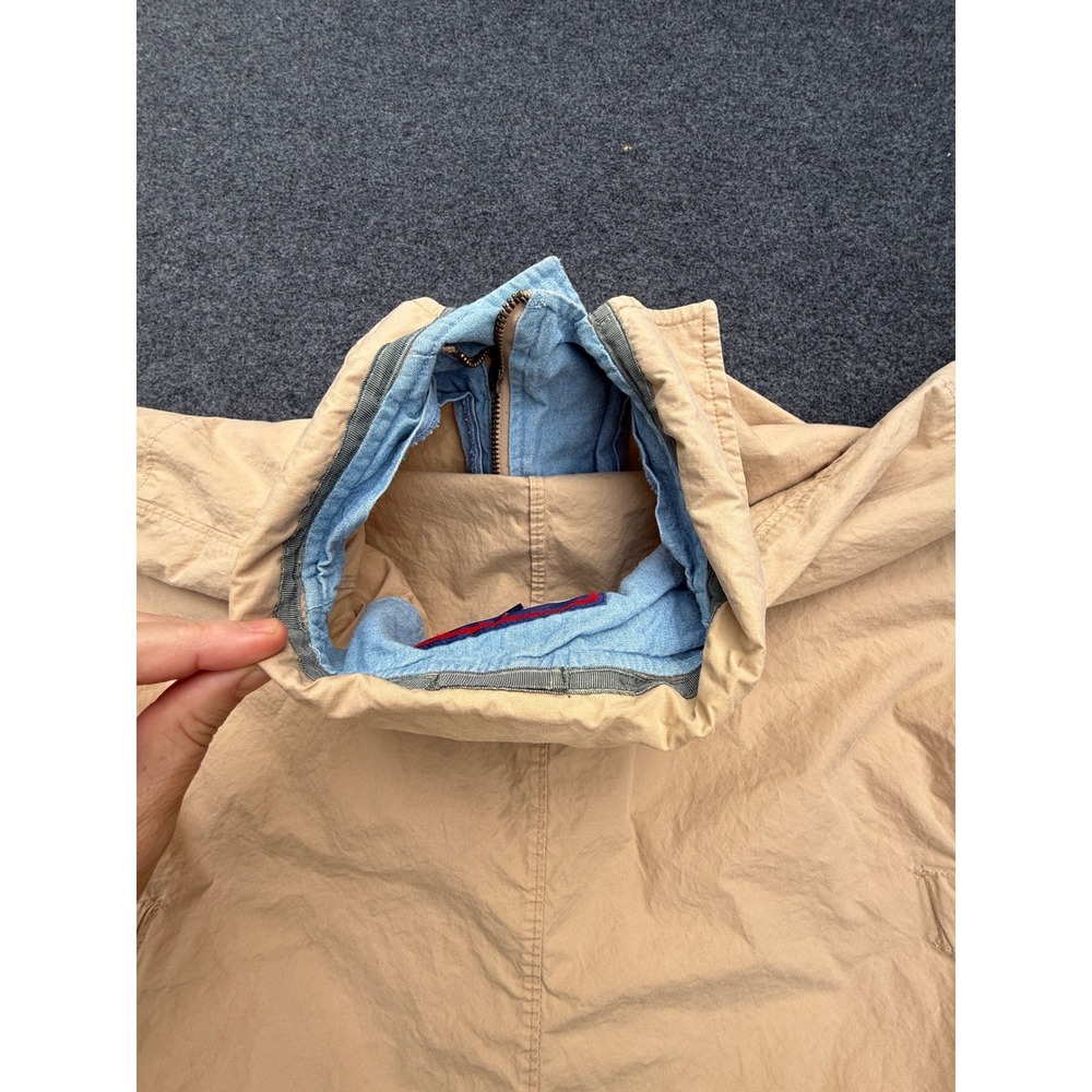 Vintage Gant Field Jacket Mens Large Tan Beige 100% Cotton Safari Utility Coat - Picture 8 of 10
